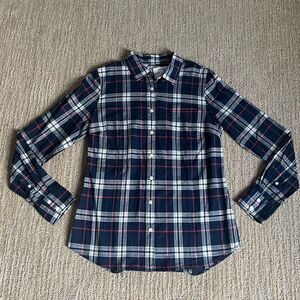 J. Crew Blue and Pink Button Down Long Sleeve Shirt